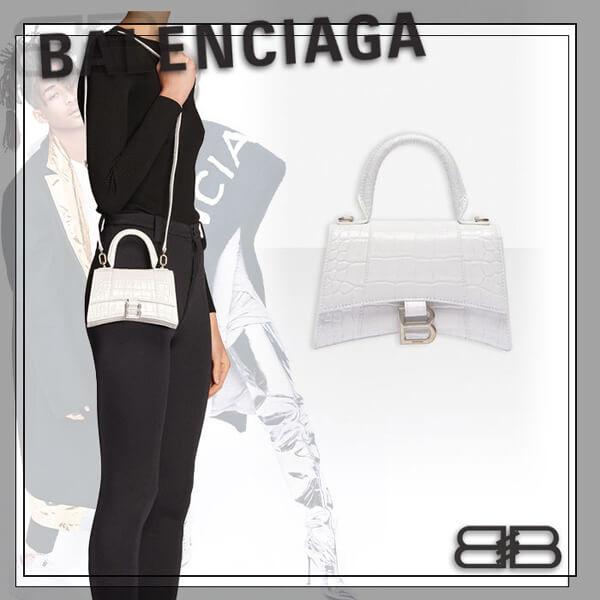 20SS 新作 BALENCIAGA◆バレンシアガ ショルダーバッグ コピー アワーグラス トップ ハンドル バッグ XS 5928331LR6Y9016